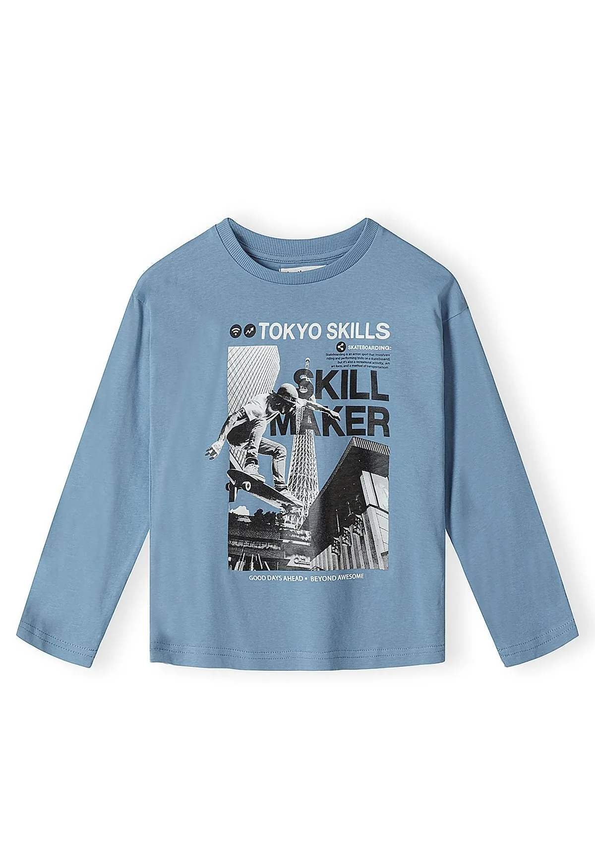 Minoti 45603 langærmet t-shirt skate 5-pak drenge