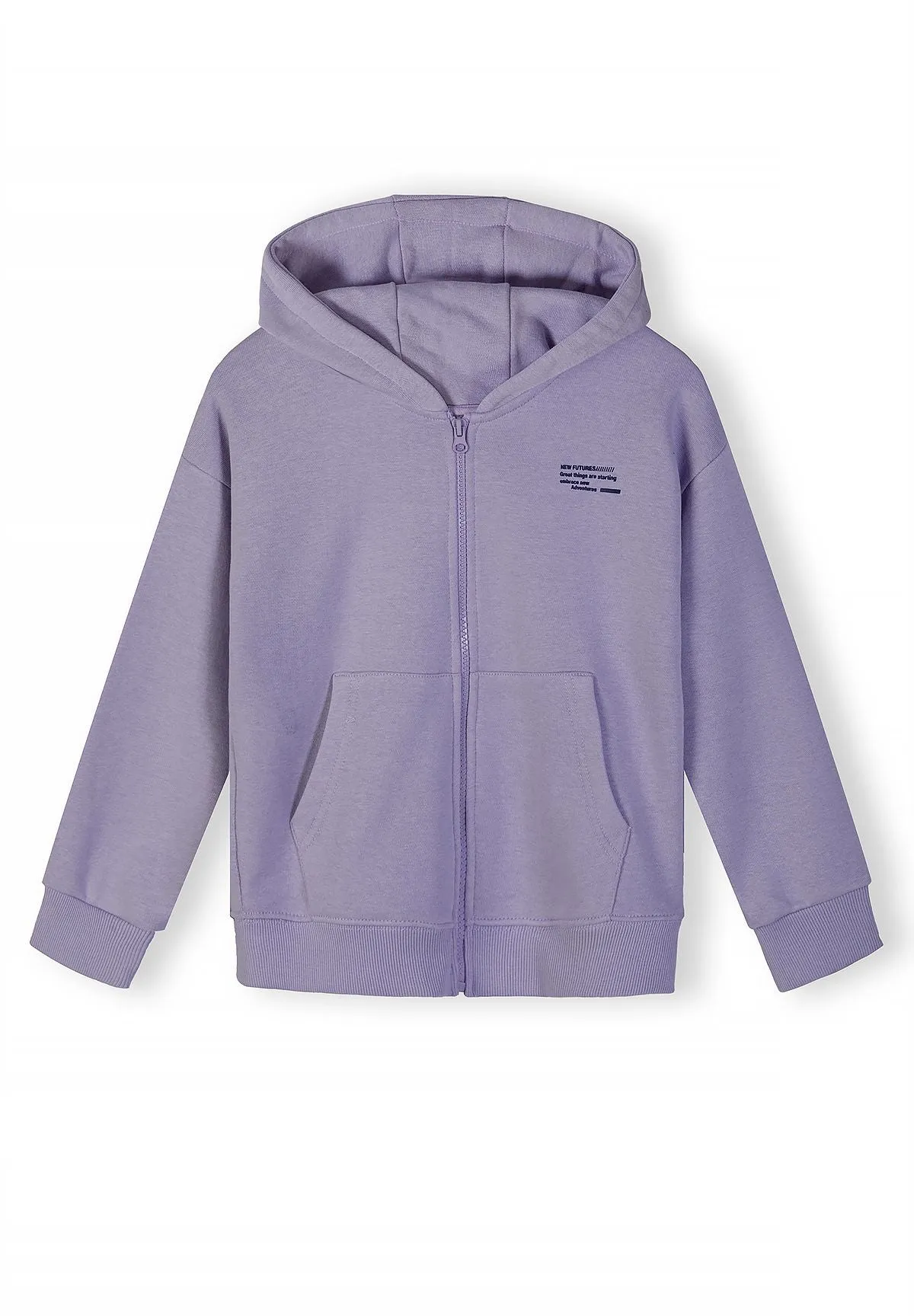 Minoti 44808 zip hoodie lilla marine 2-pak