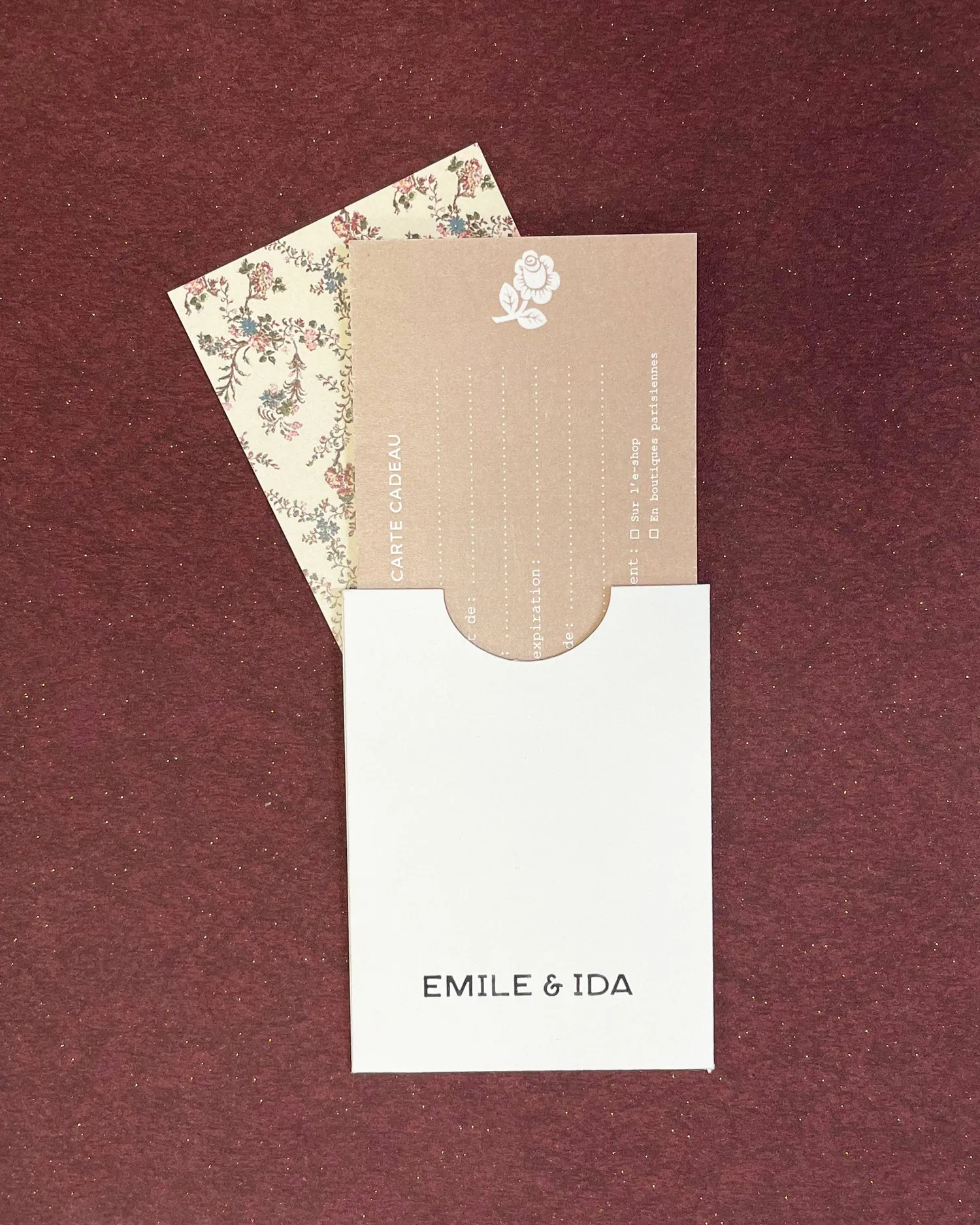 Emile et Ida gavekort fysisk orchid kuvert