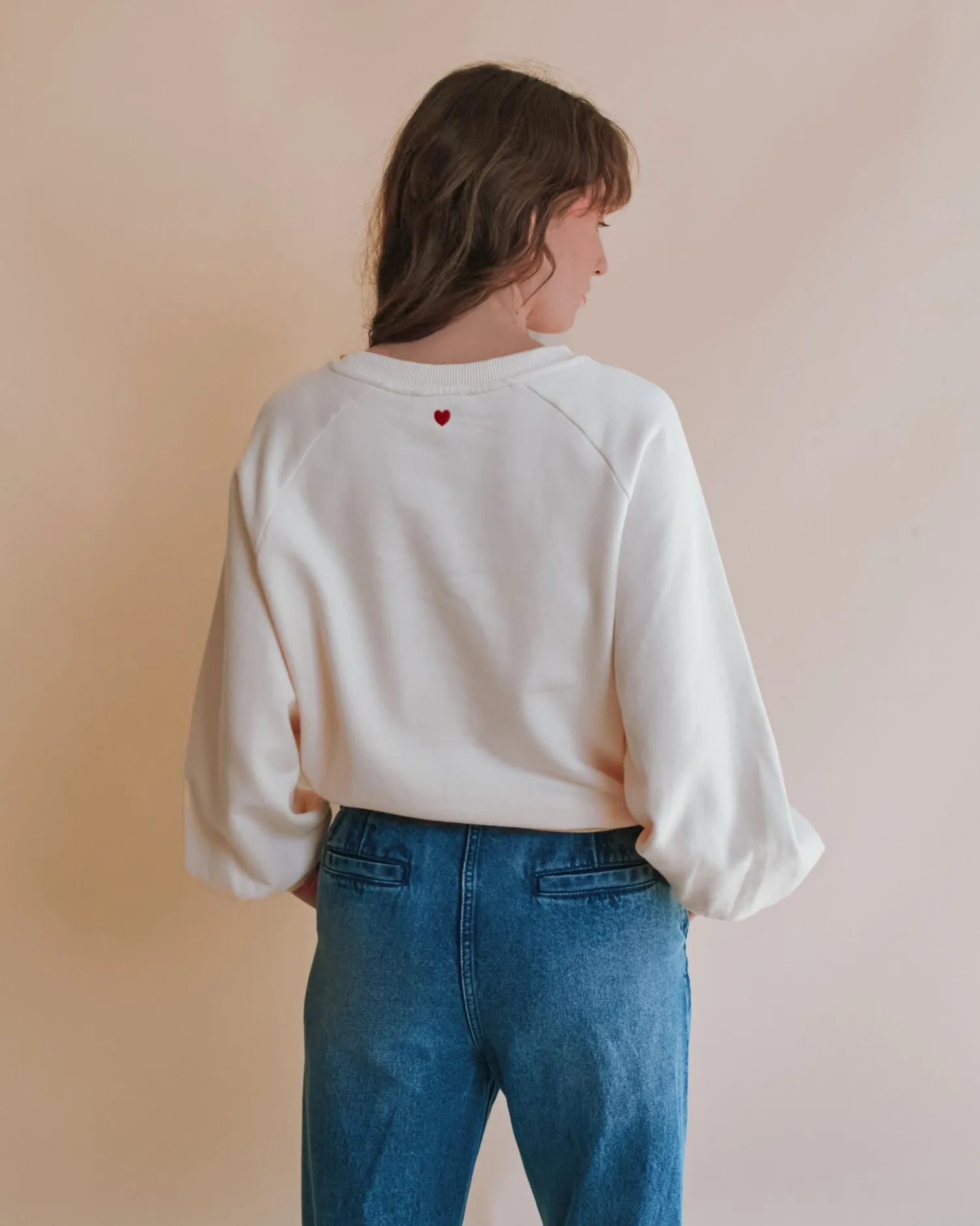 Emile et Ida Cherry sweatshirt ecru dame