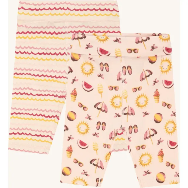 Hust & Claire Luca leggings 2-pak Quartz bomuld