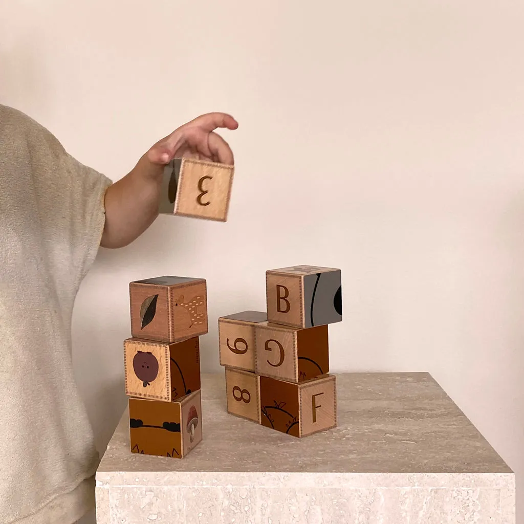 nuuroo Otto klodser Wooden Mix bøgetræ 9-pak