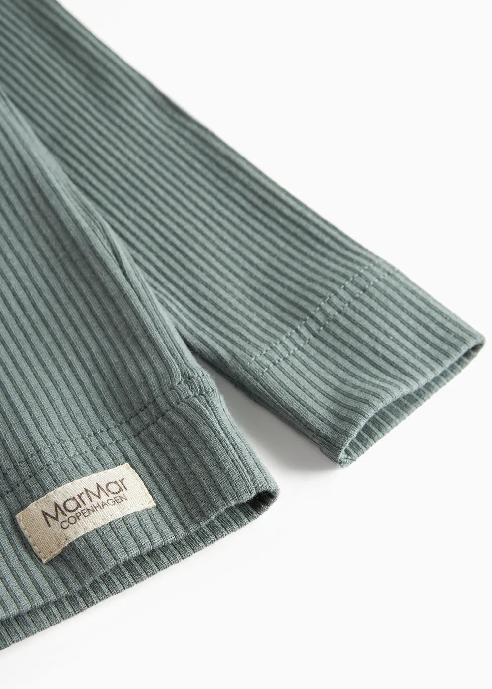 MarMar Tee LS t-shirt Dusty Green rib