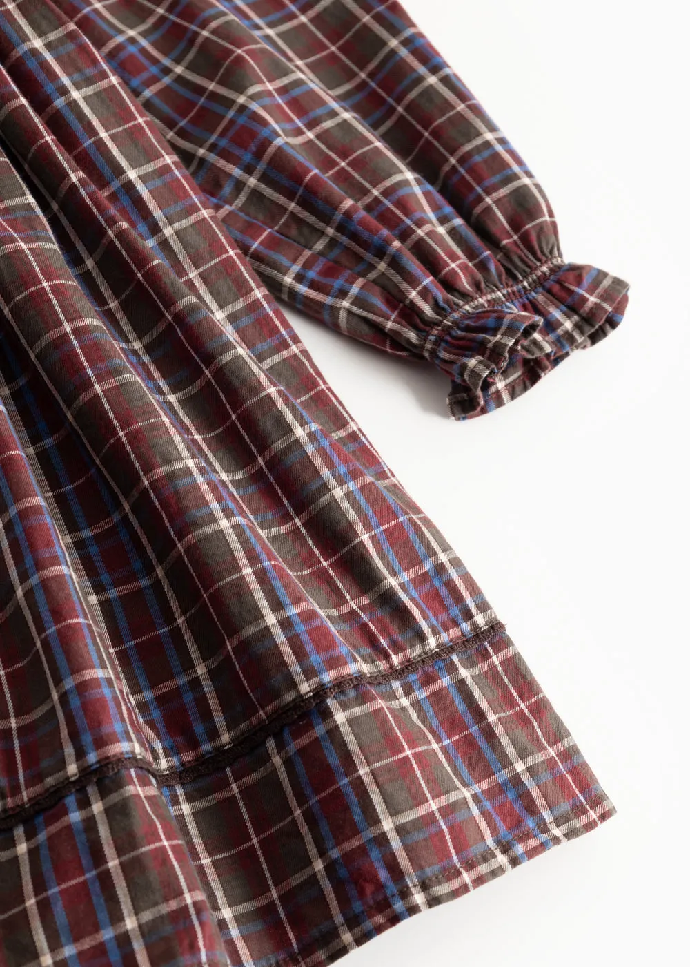 MarMar Darcel LS kjole chocolate check ternet