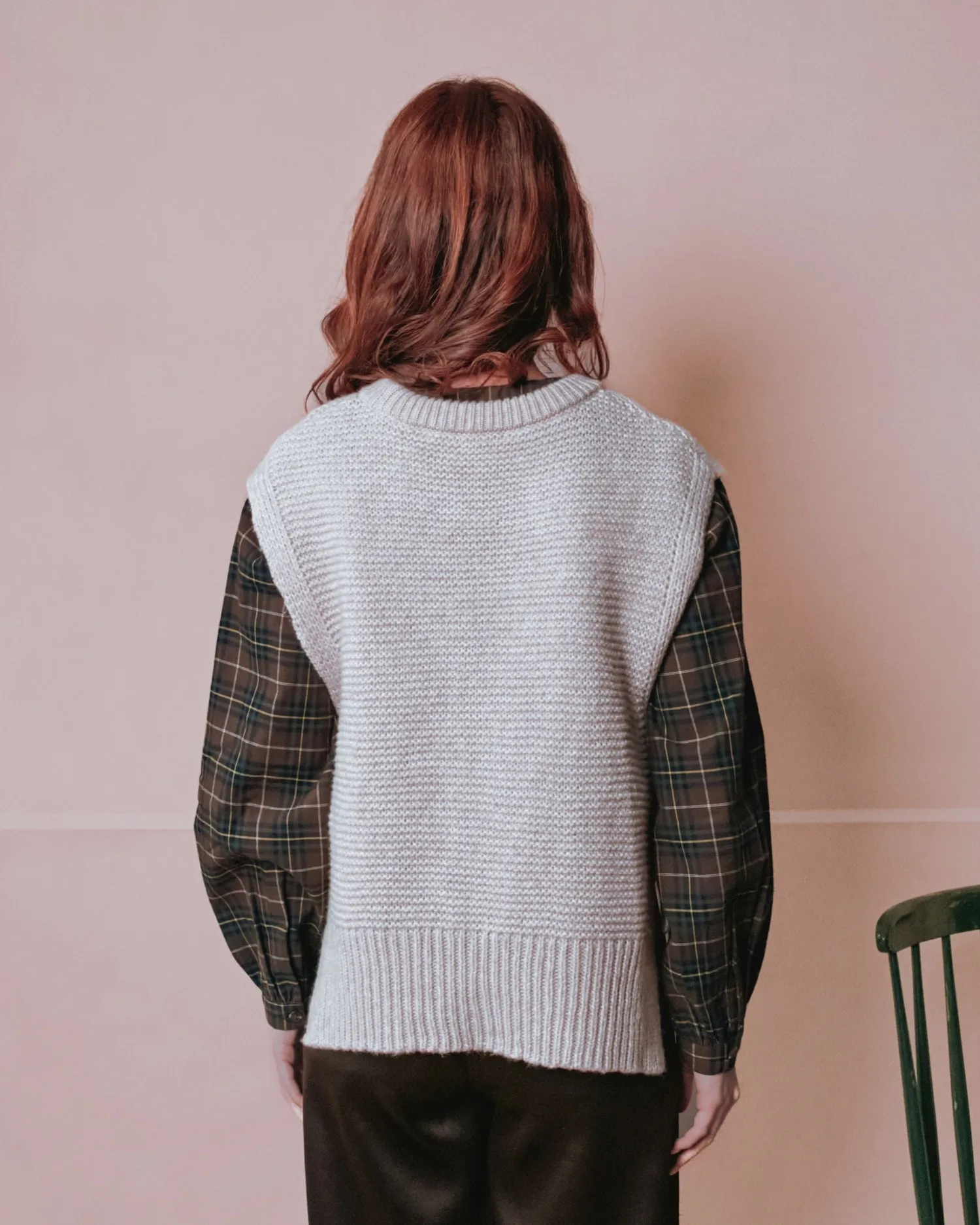 Emile et Ida Elumbia strikvest beige til kvinder