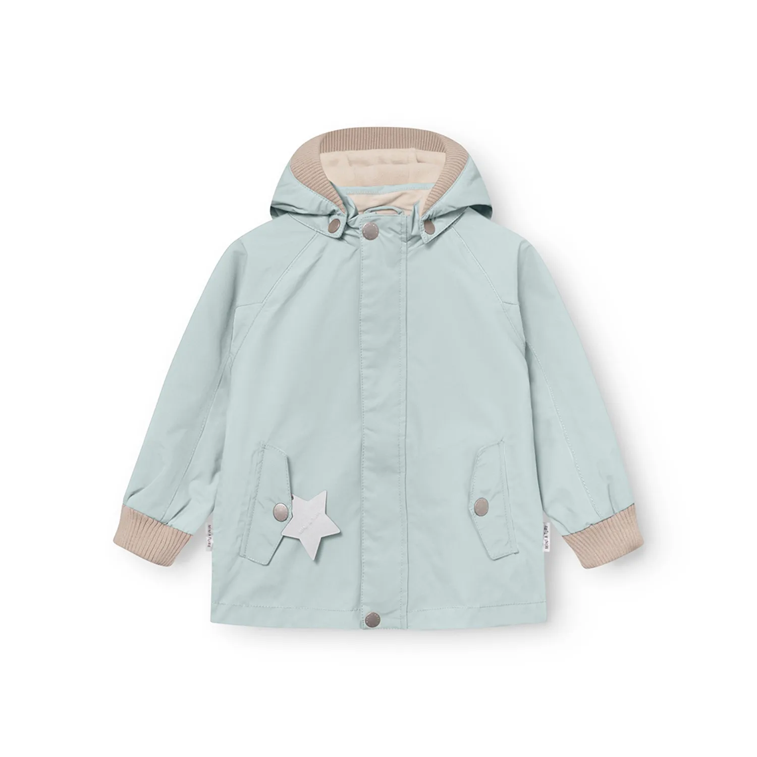 MINI A TURE Matwally fleeceforet jakke Cloud blue vandtæt