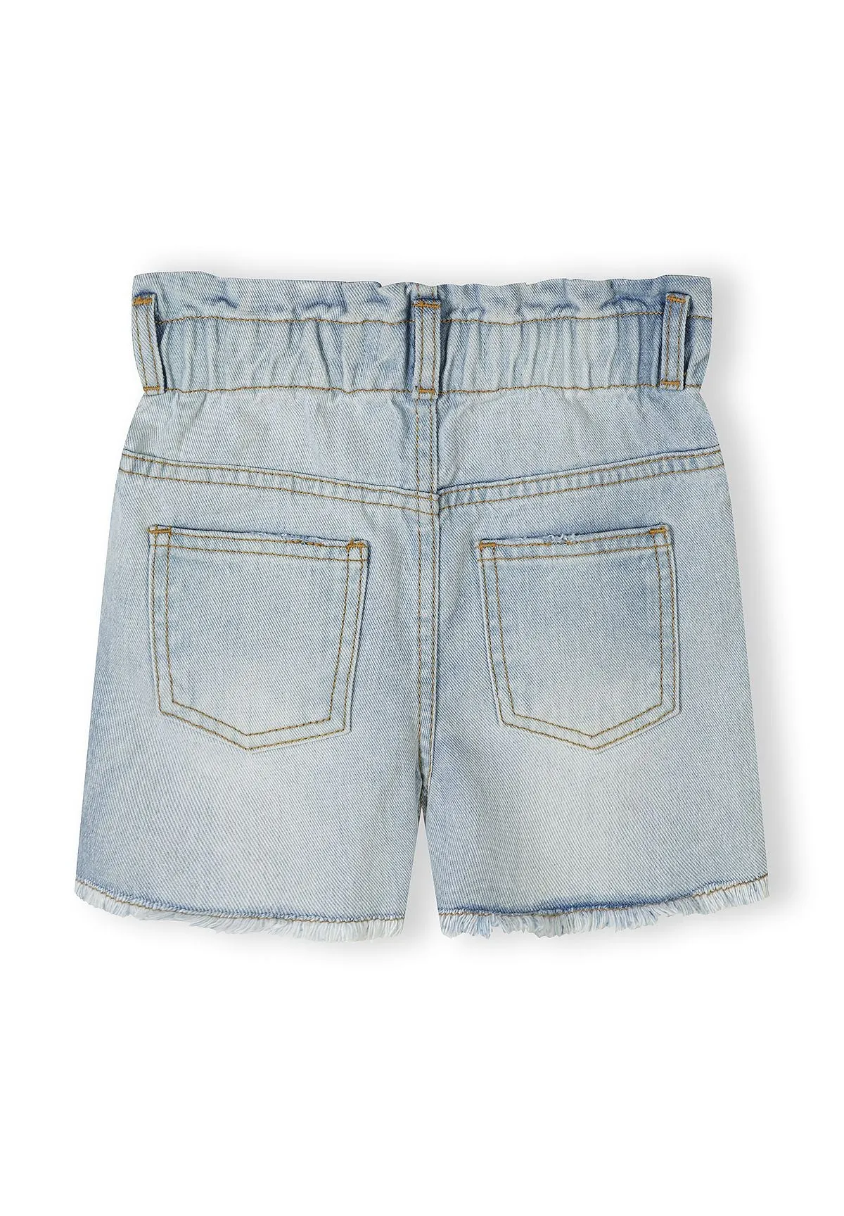 Minoti 44941 jeansshorts 2-pak blå/hvid denim