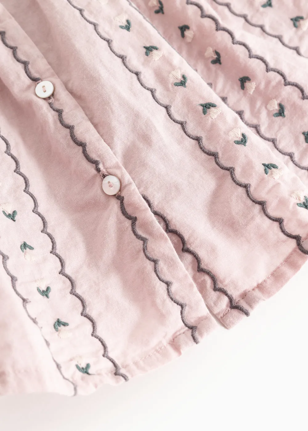 MarMar Tora bluse Dusty Purple Bloom broderi