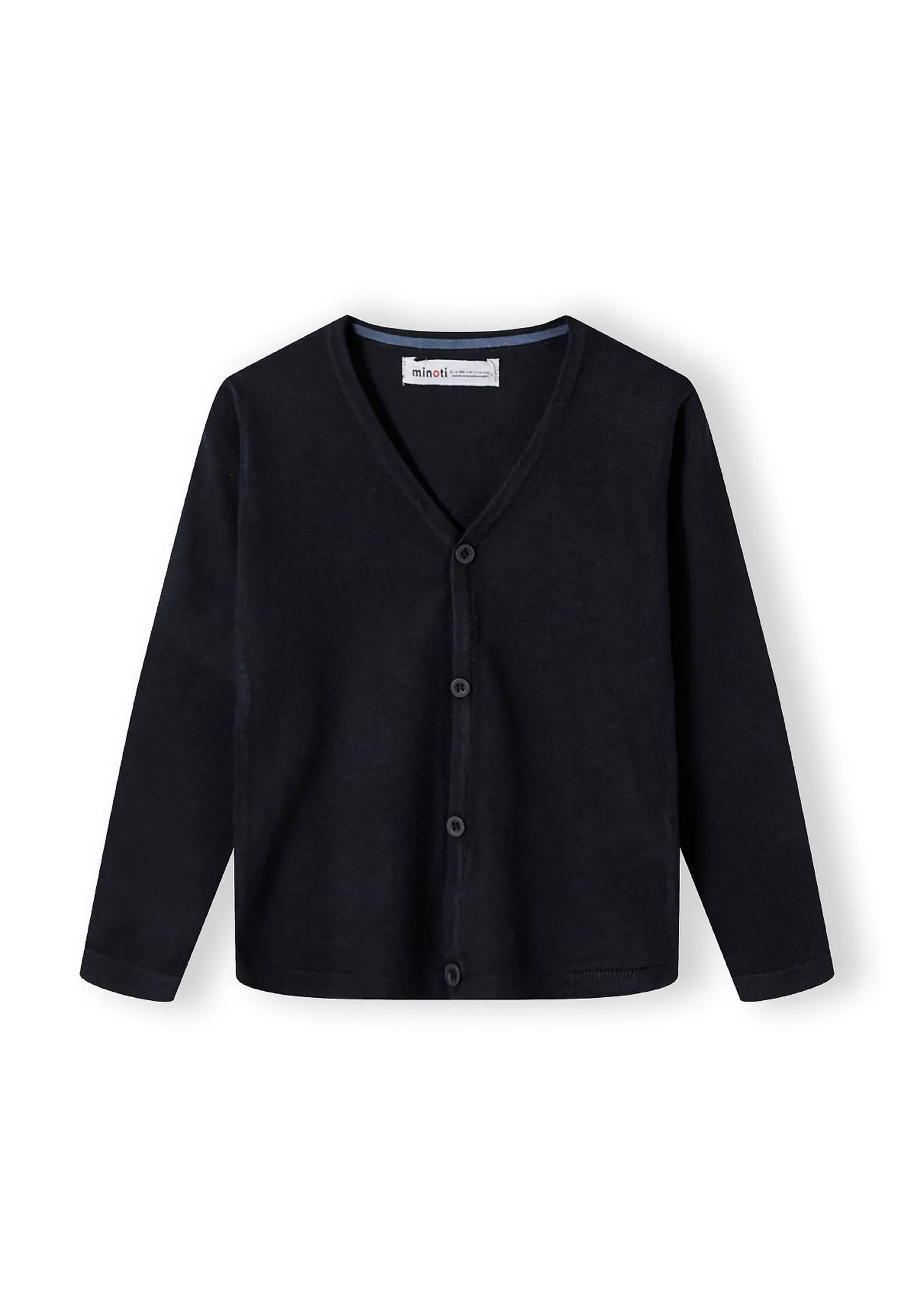 Minoti 43905 cardigan til drenge mørkeblå finstrik