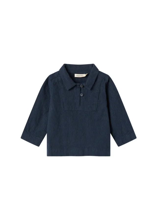 MarMar Copenhagen Tovas skjorte Dark Blue Stripe langærmet