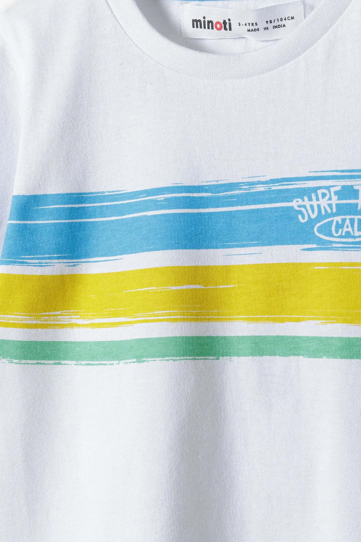 Minoti 38413 T-shirt hvid surf bomuld