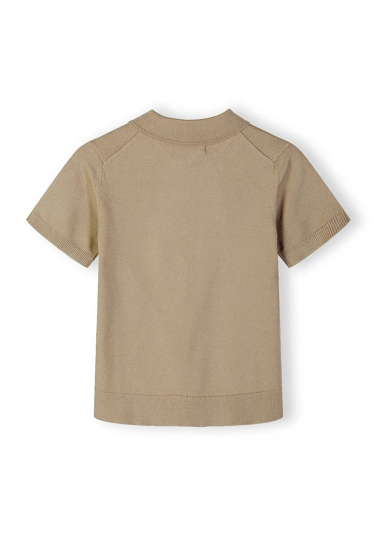 Minoti 44726 strik poloshirt til drenge sand