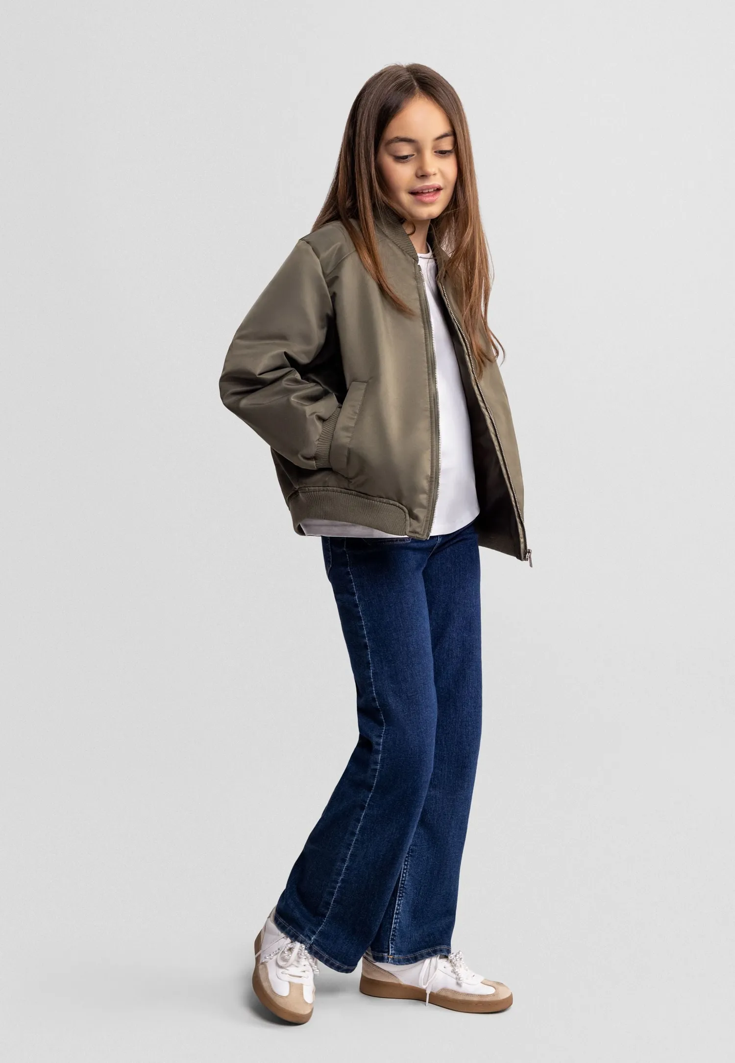 Minoti 44579 bomberjakke khaki let til piger