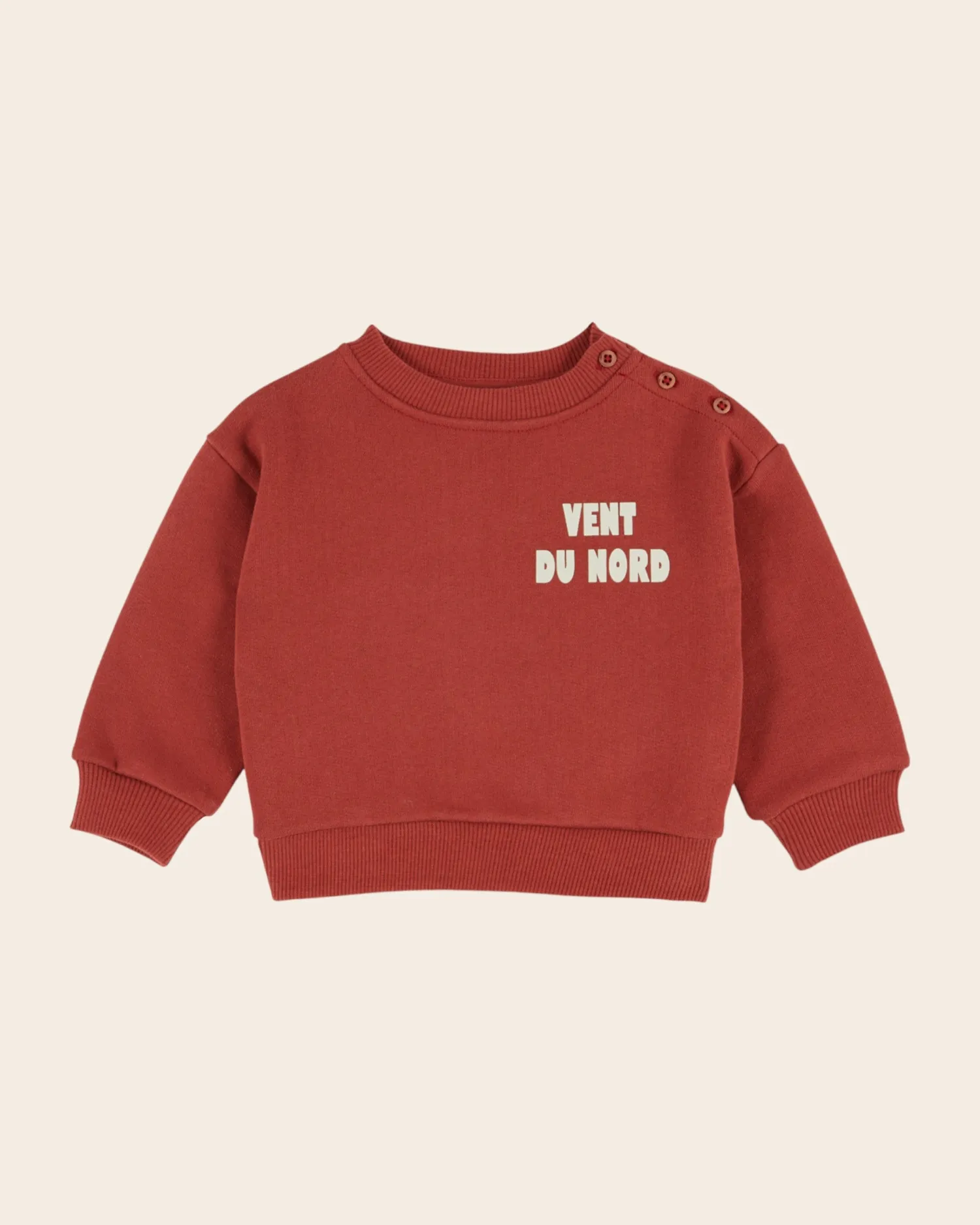Emile et Ida Vent du Nord sweatshirt rød økobomuld