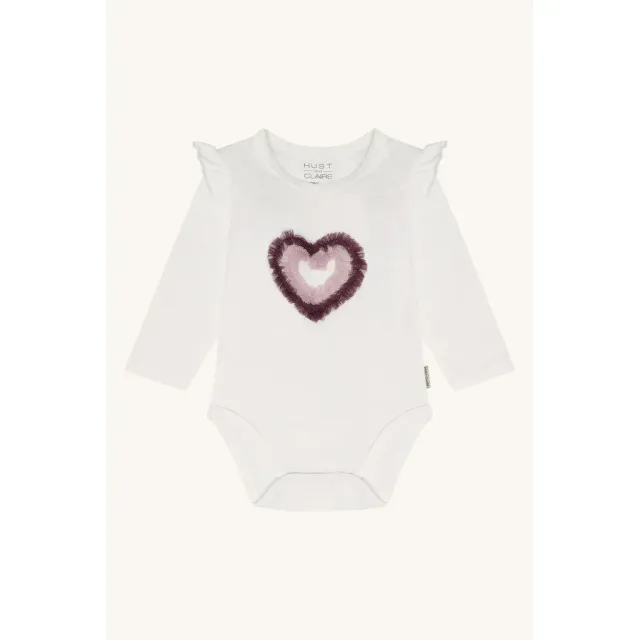 Hust & Claire Britt Heart body Ivory bomuld