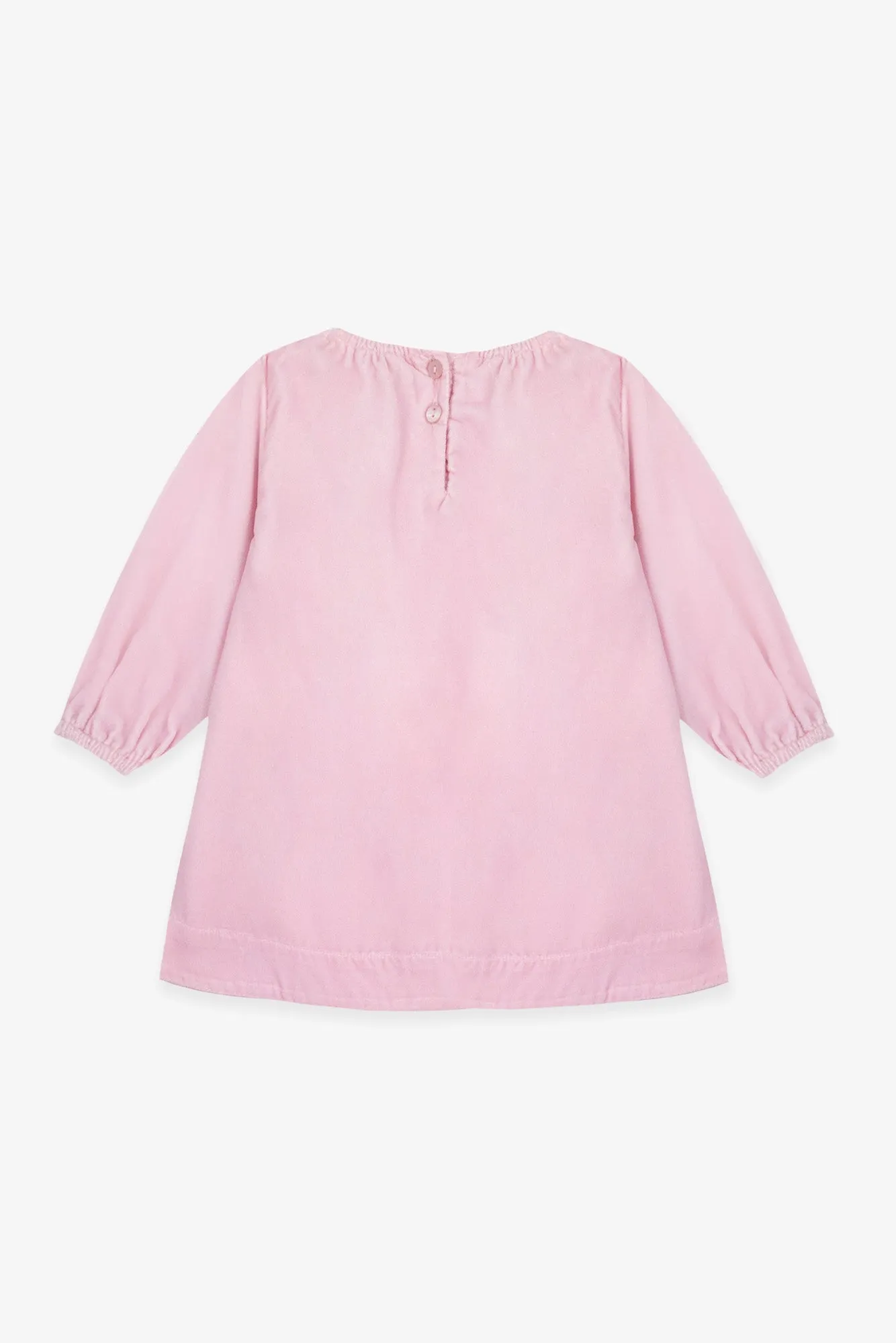 Bonton Daisy Rose Bacon kjole lyserød fløjl baby