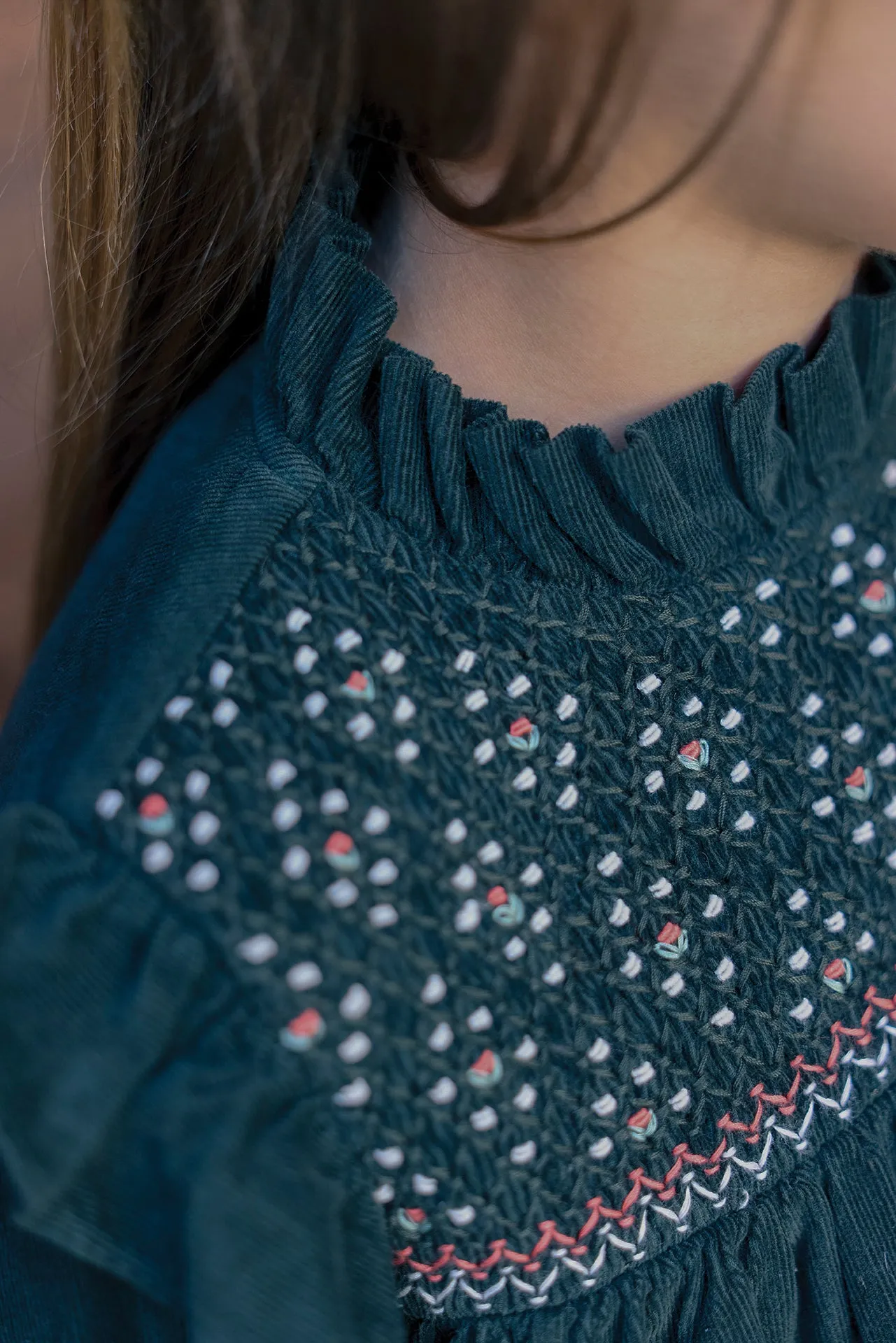 Bonton Babouchka kjole sort broderi