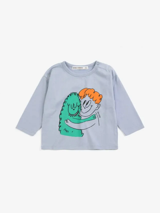 Bobo Choses Hug Hairy Monster t-shirt lyseblå