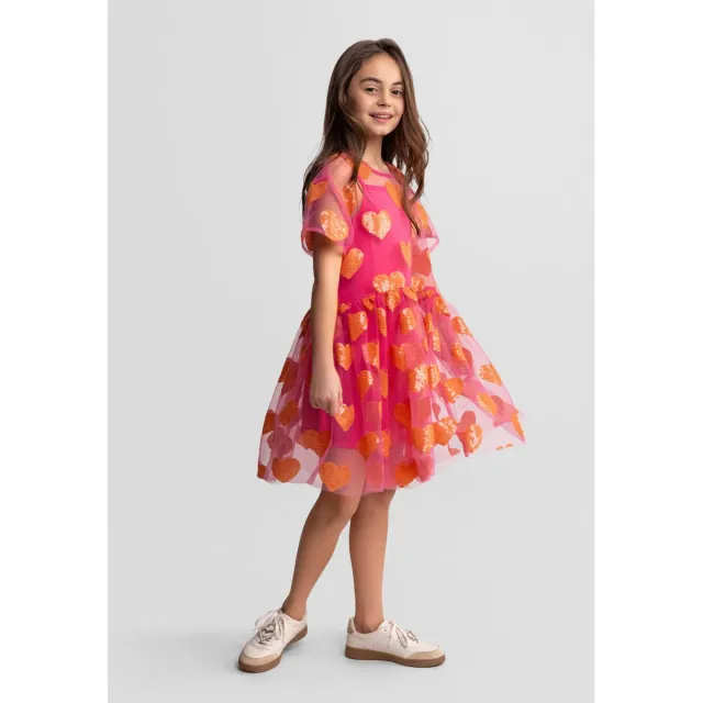 Minoti 44651 tylkjole pige rosa med hjerter