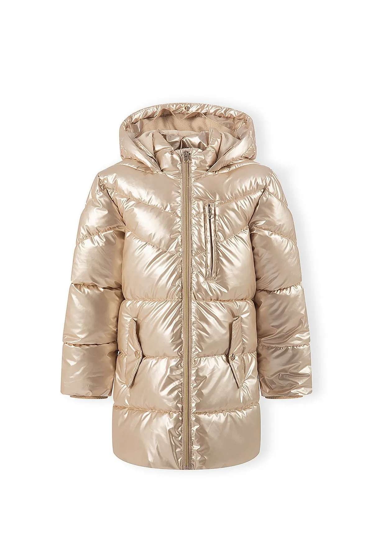 Minoti 45284 vinterfrakke guld glans parka