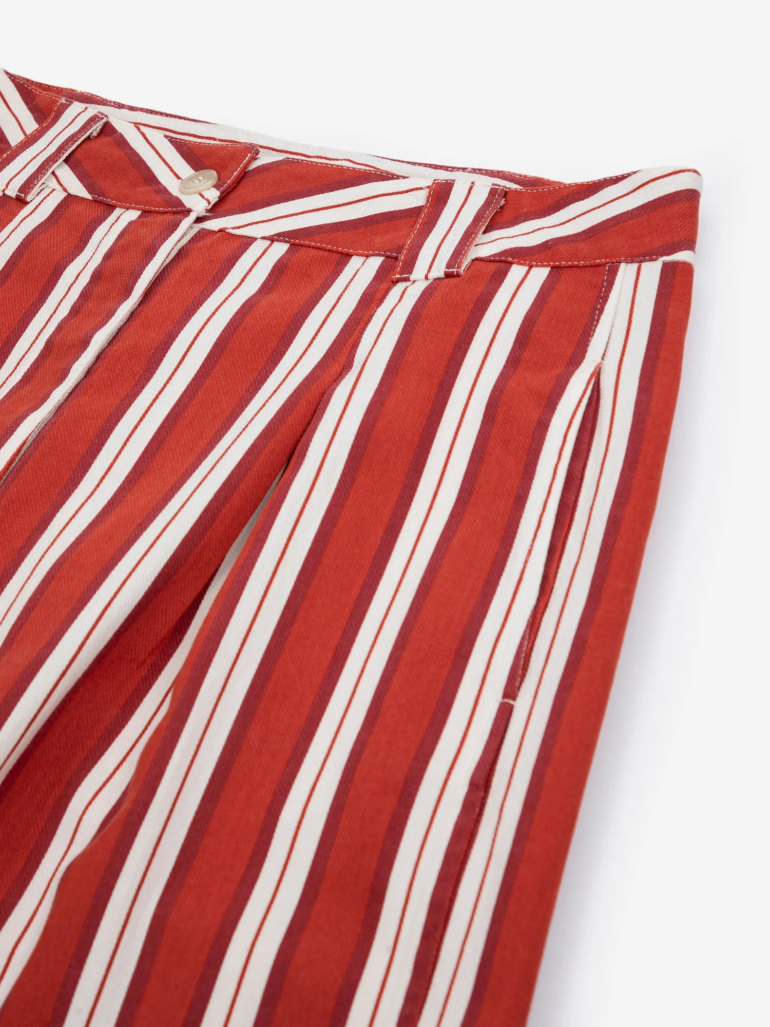 Bobo Choses Striped Twill wide leg bukser XS stribet
