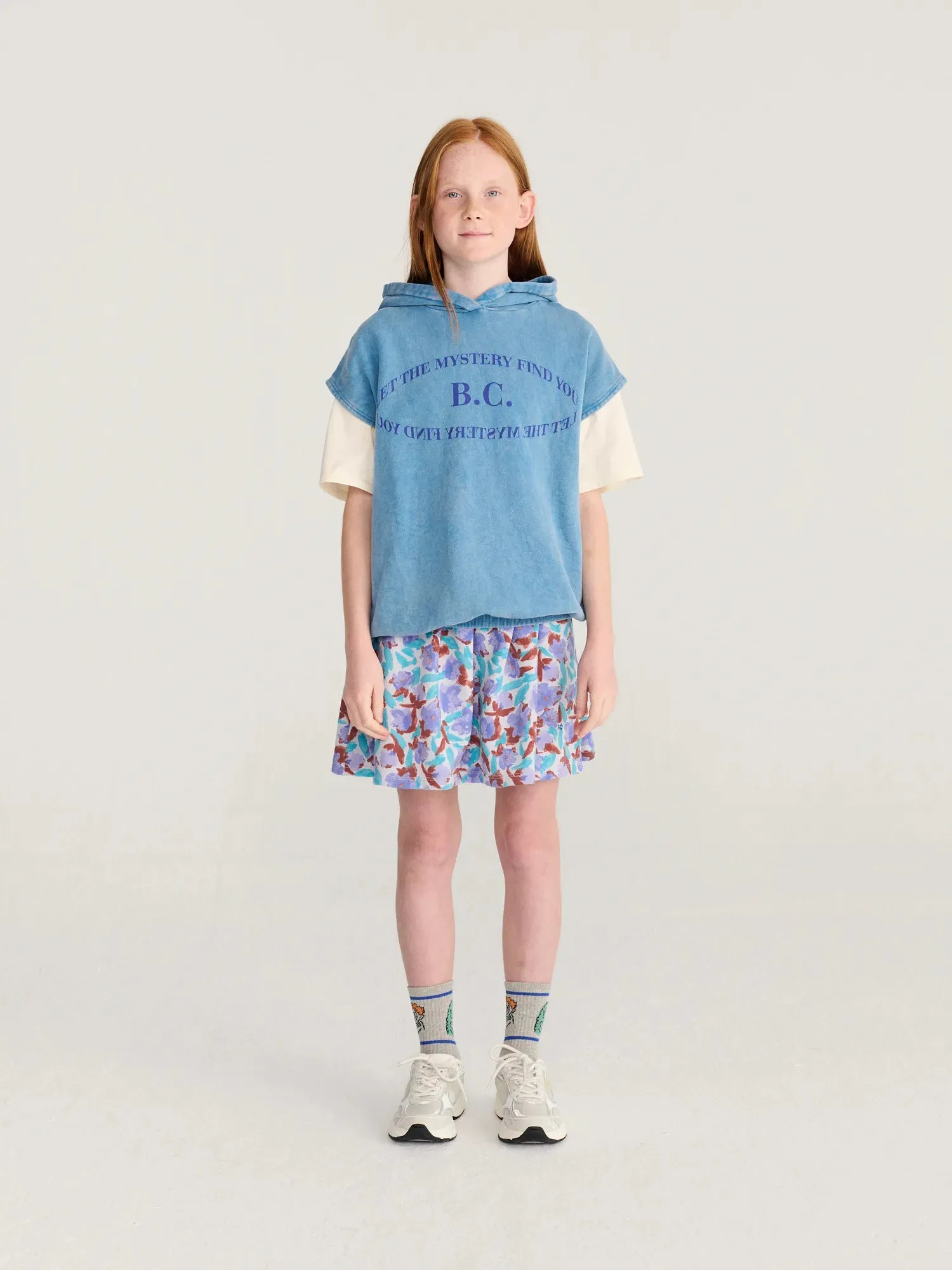 Bobo Choses Watercolor fleece nederdel lavender økologisk