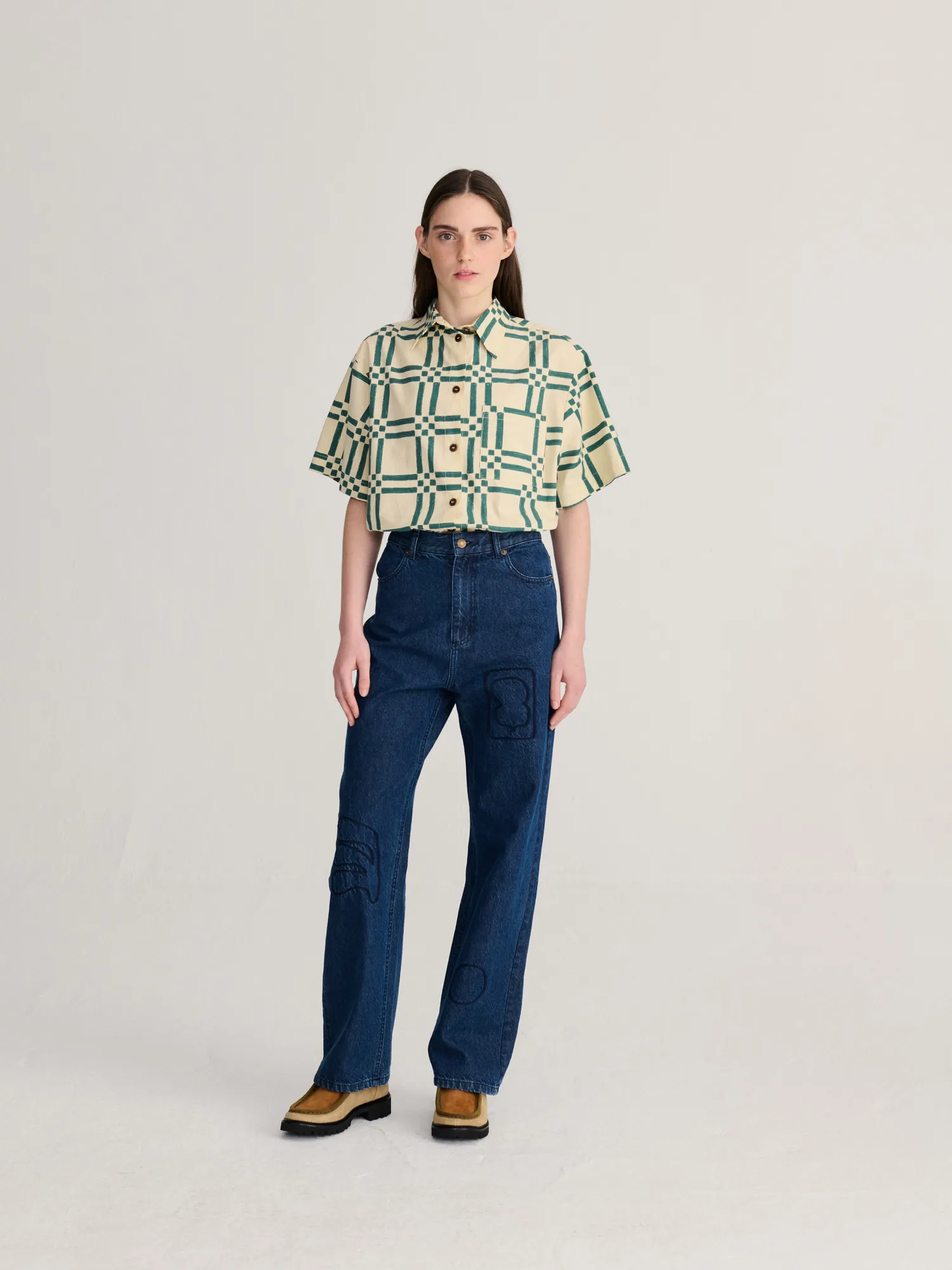 Bobo Choses All About Monsters jeans XS økologisk bomuld