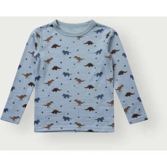 Hust & Claire Abba Dino bluse Baby Blue uld-bambus