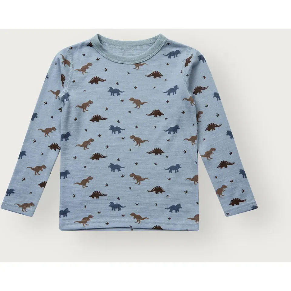 Hust & Claire Abba Dino bluse Baby Blue uld-bambus