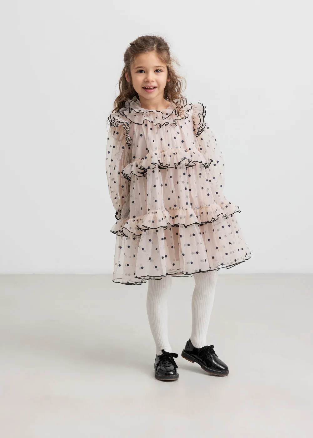 MarMar Dakira LS kjole Black Dots tyl