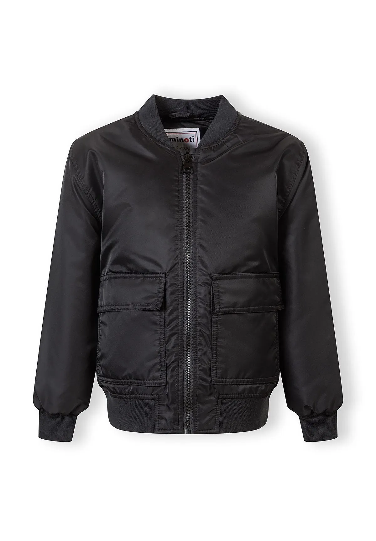 Minoti bomberjakke drenge sort let foret nylon