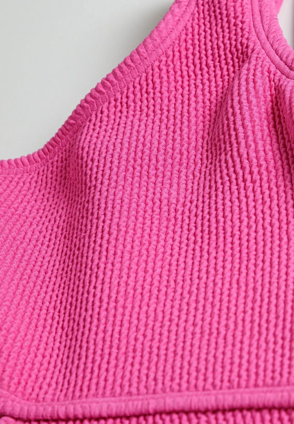 Minoti 42172 badedragt til piger neonpink one-shoulder