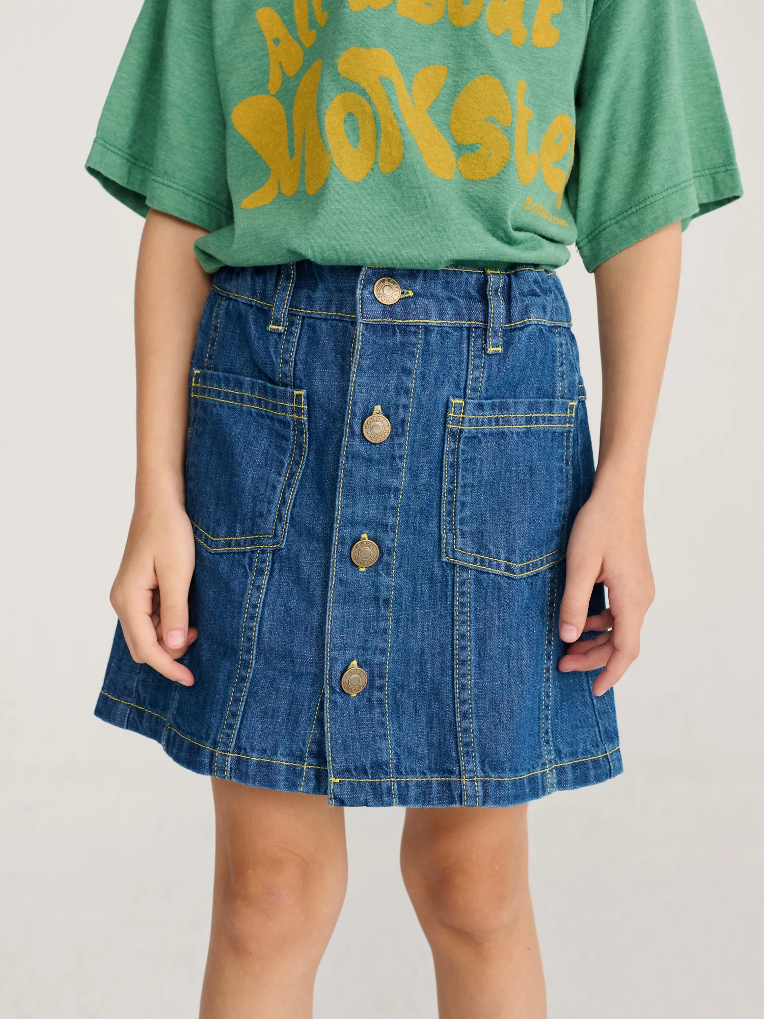 Bobo Choses Tag denim nederdel midnatsblå 2-3Y