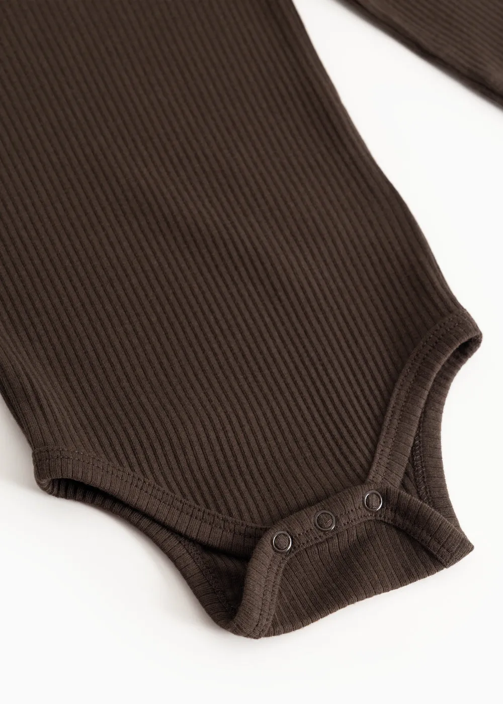 MarMar Plain Body LS bodystocking Dark Roast modal