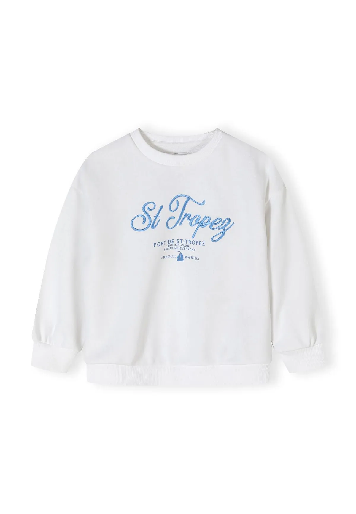 Minoti sweatshirt hvid maritim til piger fleece