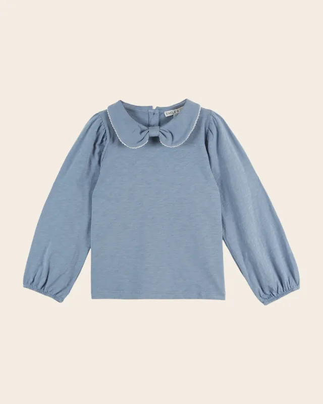 Emile et Ida langærmet t-shirt blå økologisk
