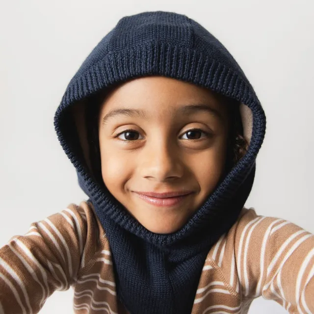 MINI A TURE Matjork elefanthue Outer space merino uld