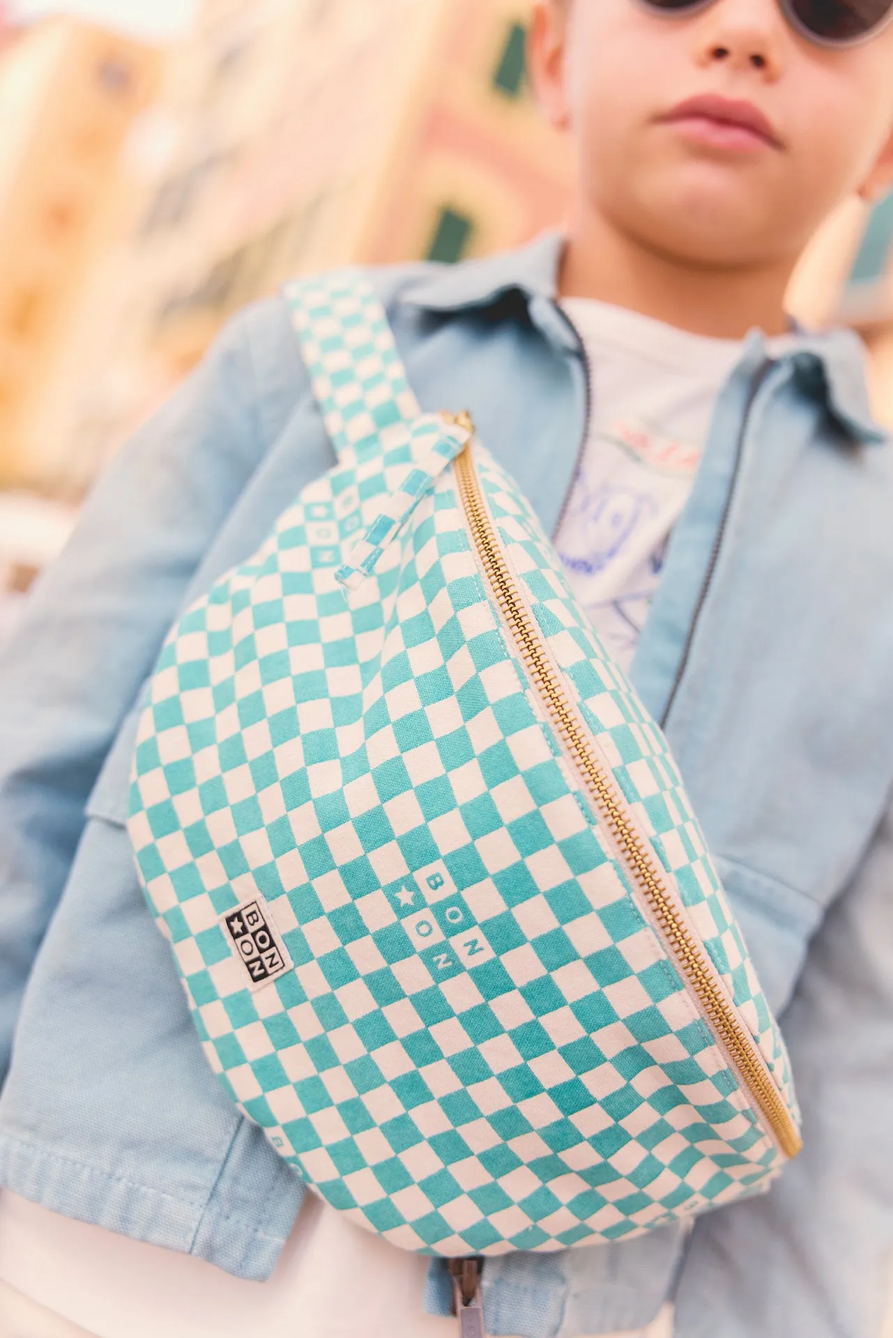 Bonton Damier Bleu Vintage bæltetaske ternet TU