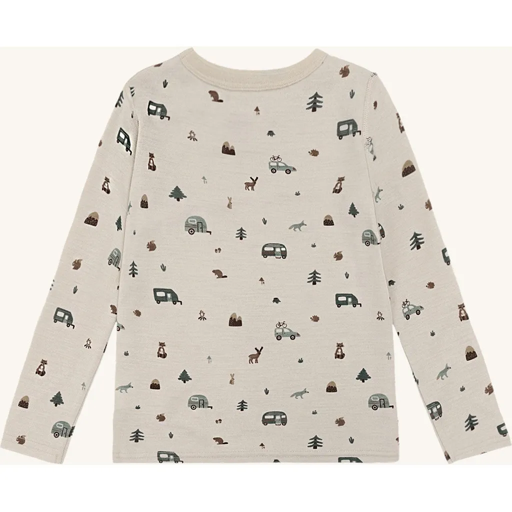 Hust & Claire Awo Camp bluse French Oak merino