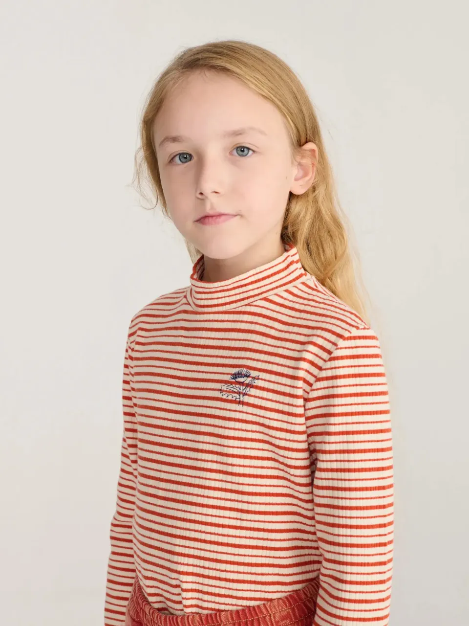 Bobo Choses Energy Flower Stripes rullekrave t-shirt offwhite