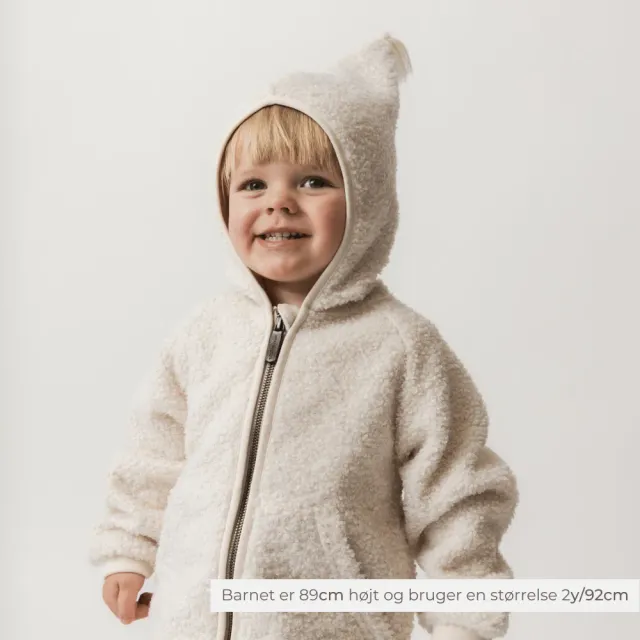 MINI A TURE Matliff teddyfleece jakke Angora cream genanvendt
