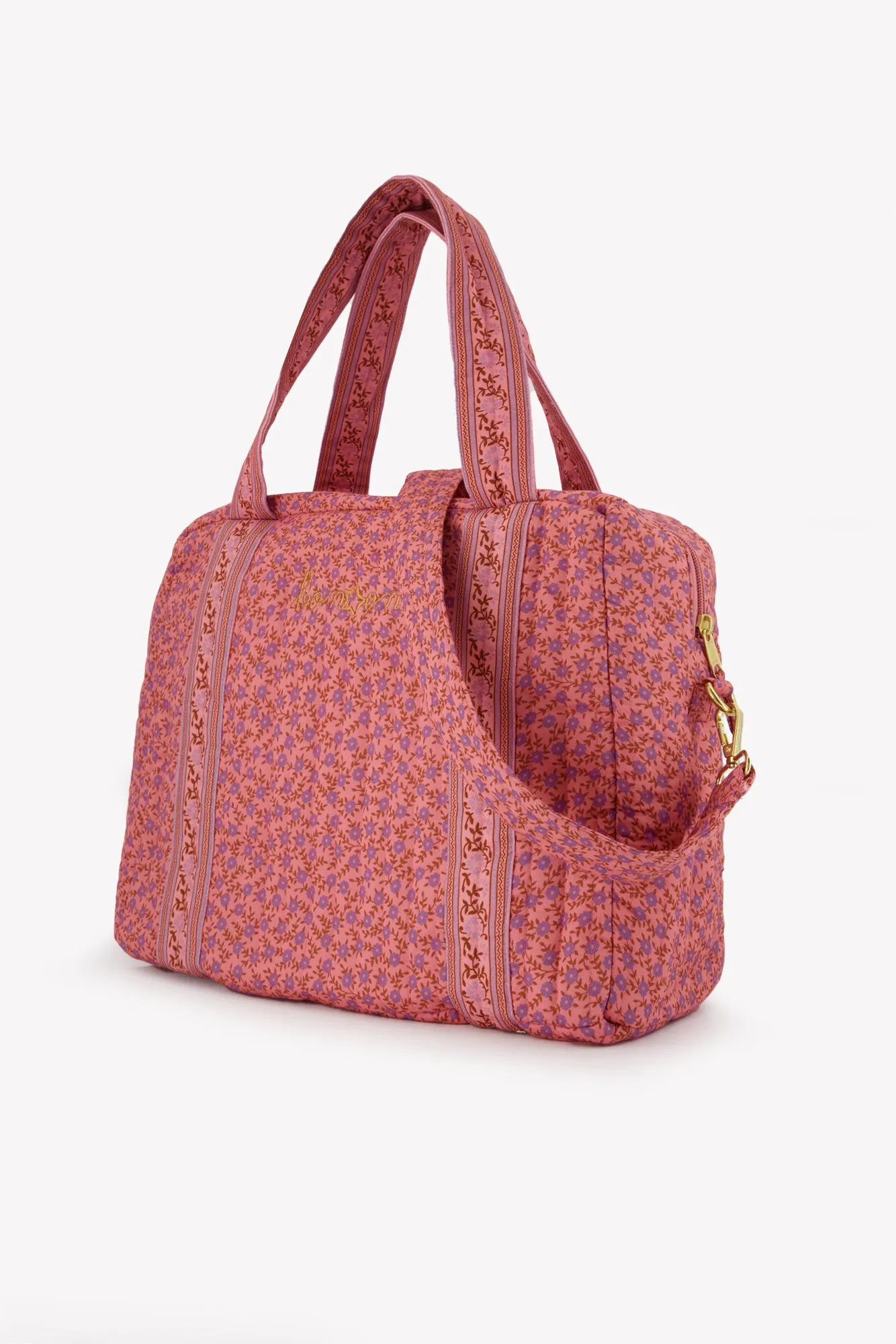 Bonton Vega Foulfleur violet pusletaske bomuld