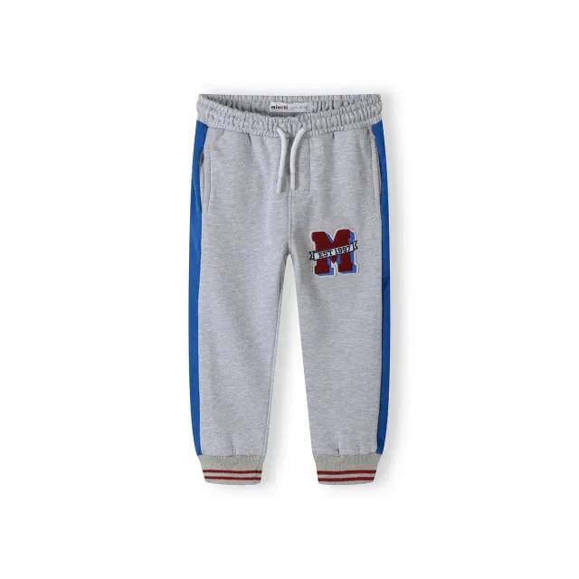 Minoti 40515 joggingbuks grå fleece bomuld