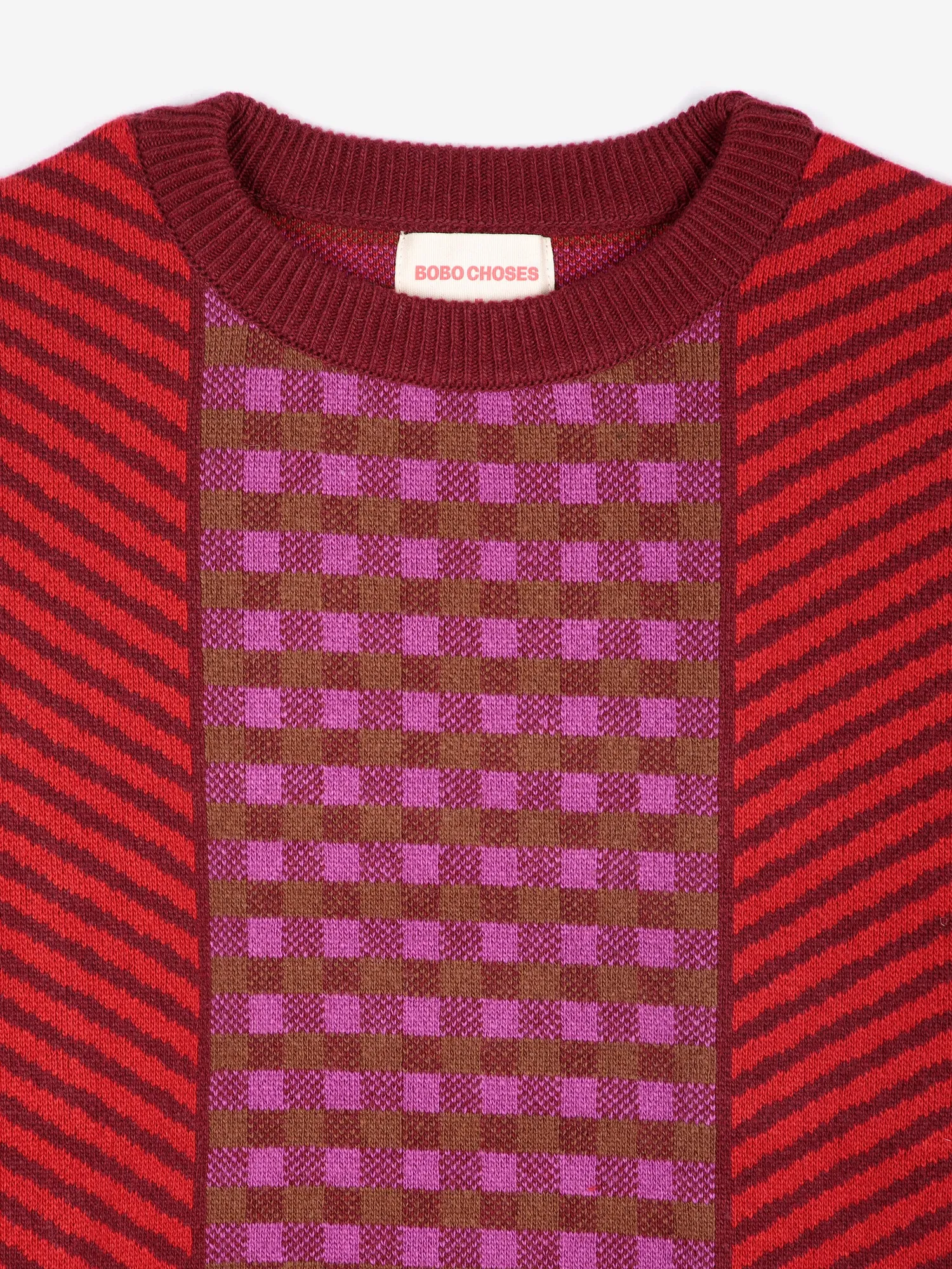 Bobo Choses All About Monsters Jacquard striktrøje bordeaux