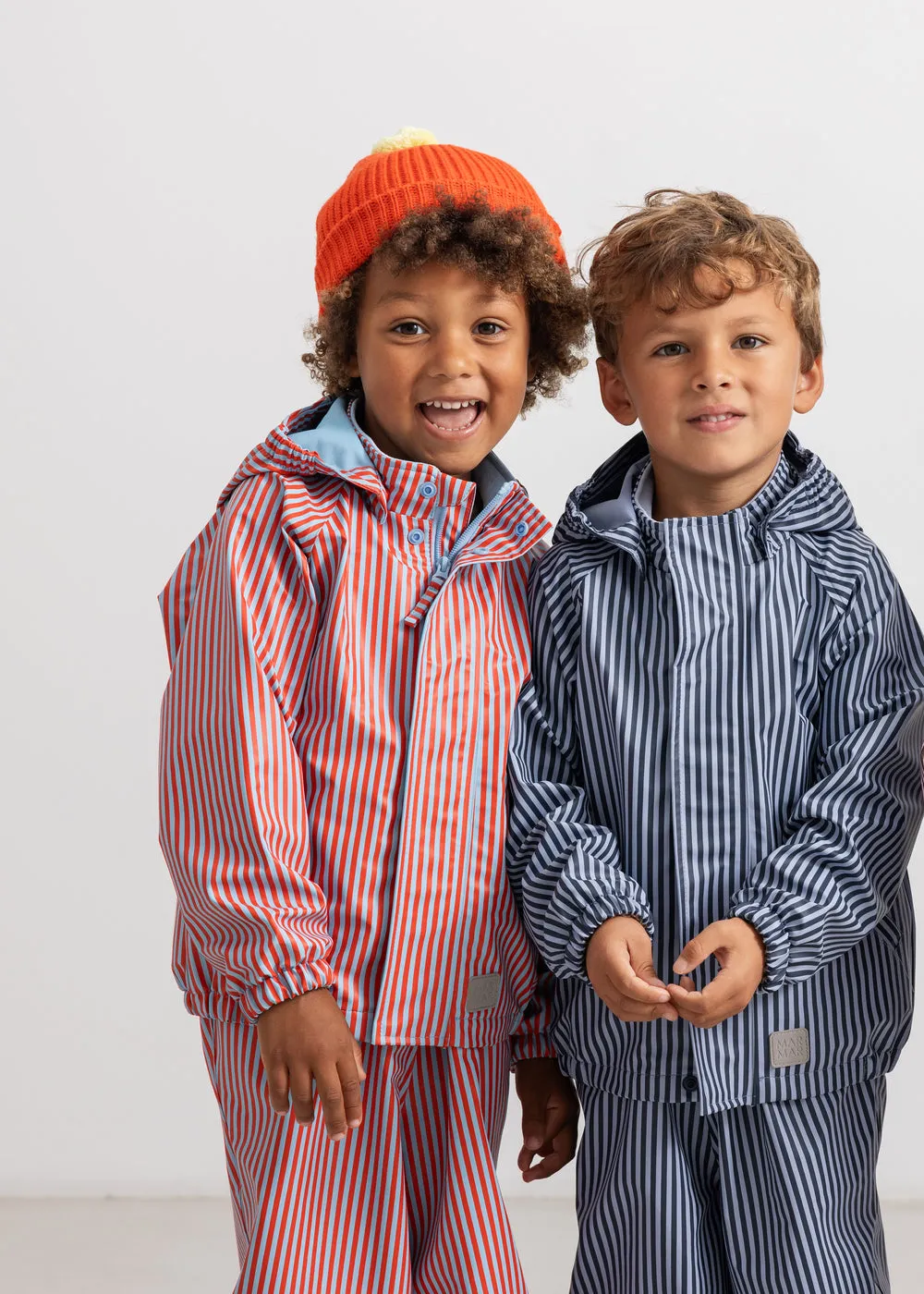 MarMar Copenhagen Oddy Set regnsæt Blue Red Stripes vandtæt