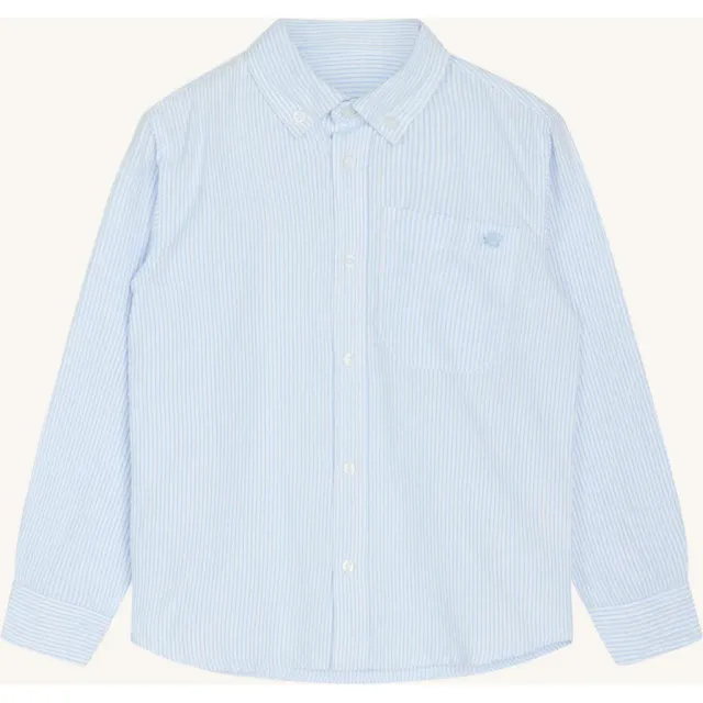 Hust & Claire Ruben Stripe skjorte Light Blue bomuld
