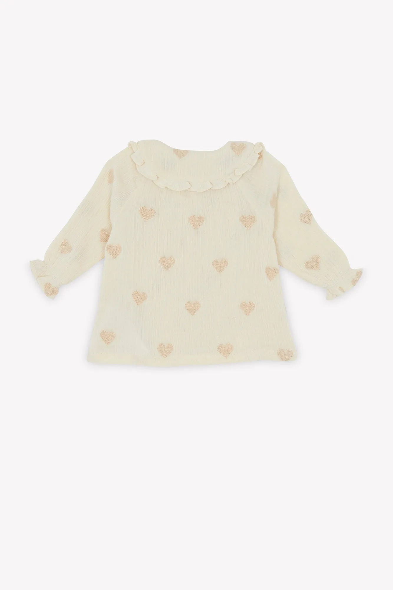 Bonton Figue Mouton bluse broderede hjerter