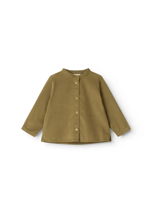 MarMar Tomi B skjorte Dark Bronze babyfløjl