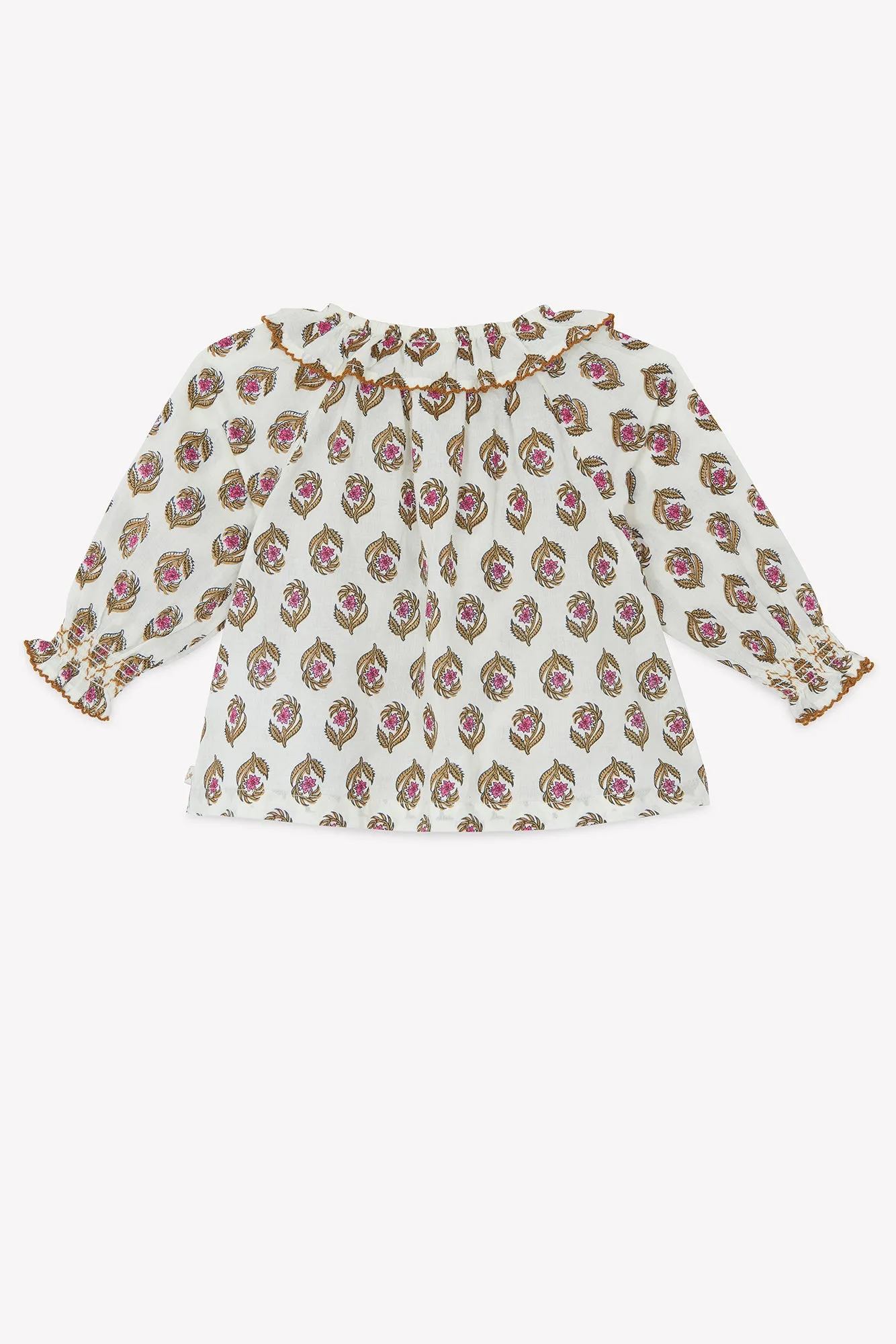Bonton Solane Blockprint babybluse blomstret bomuld
