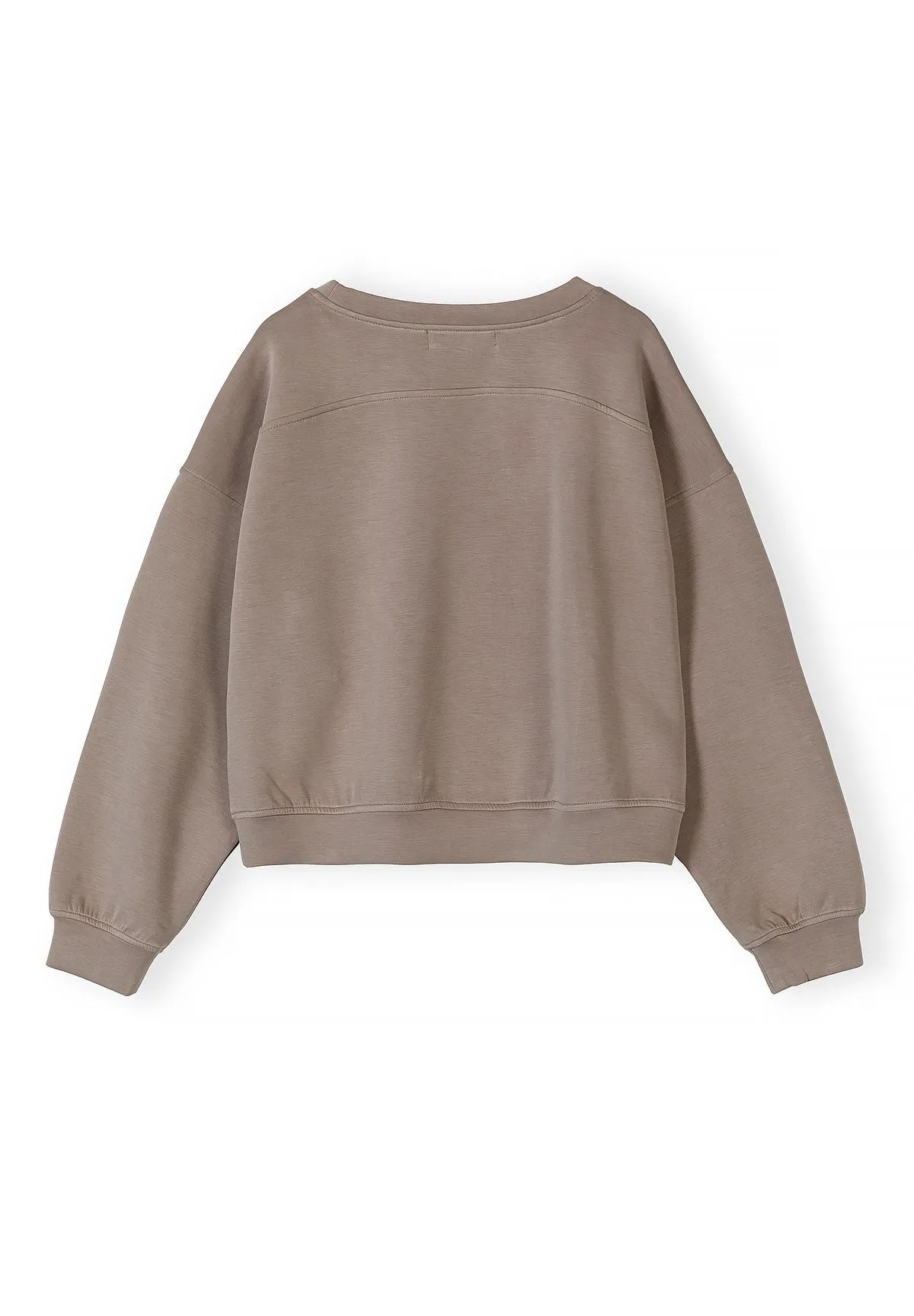Minoti 44979 sweatshirt taupe broderi kort